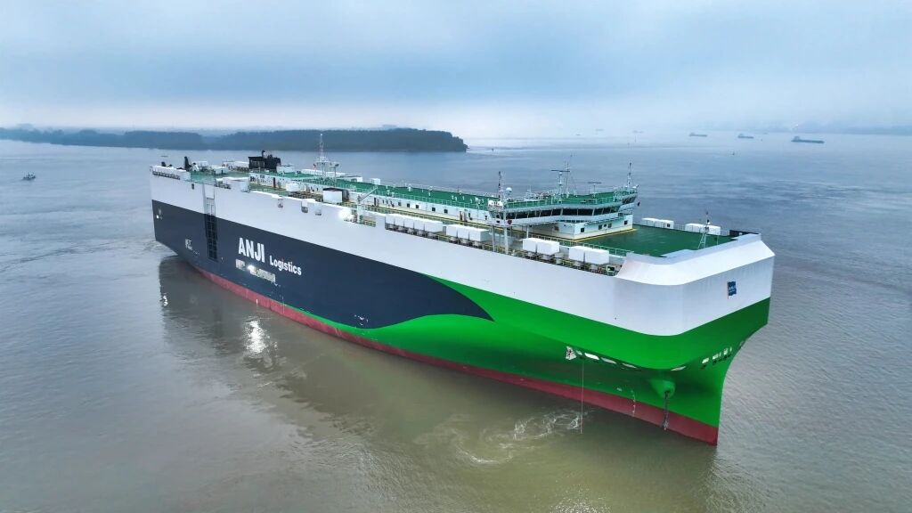 第40艘！安吉物流自营滚装船9500车位级“安吉常盛”轮交付