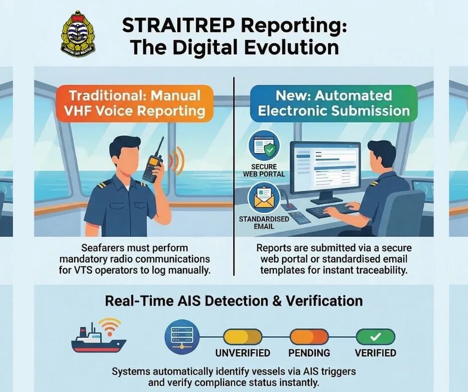 Strait of Malacca Begins Trial of Automated Ship Reporting System